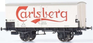 Dekas DK-872145 - H0 - Gedeckter Güterwagen Carlsberg, DSB, Ep. III - Wagen 1